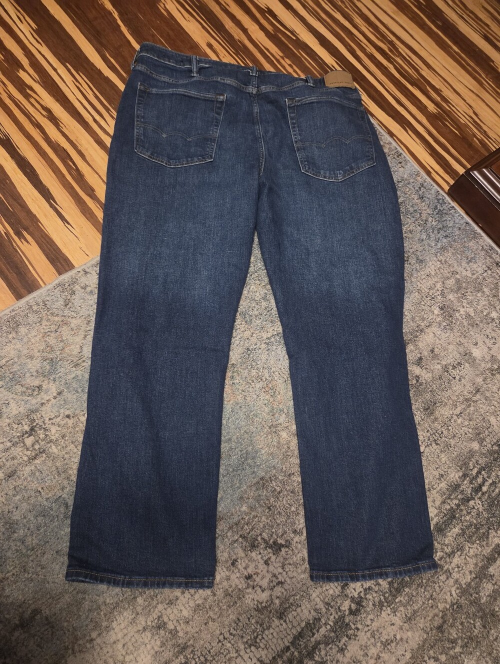 American Eagle Outfitters Men’s Indigo Straight Jeans 38x32 - Picture 2 of 5